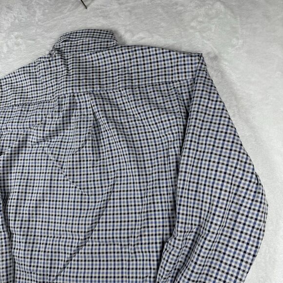 Peter Millar Shirt Mens Medium Long Sleeve Button Front Adult Plaid Cotton Read* - Picture 6 of 13